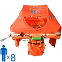 Zattera di salvataggio Arimar Oceanus rigida con grab bag separata da 8 posti