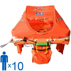 Zattera di salvataggio Arimar Oceanus rigida con grab bag separata da 10 posti