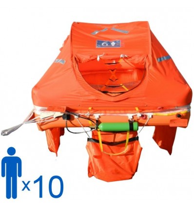 Zattera di salvataggio Arimar Oceanus rigida con grab bag separata da 10 posti