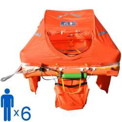 Zattera di salvataggio Arimar Oceanus morbida con grab bag separata da 6 posti