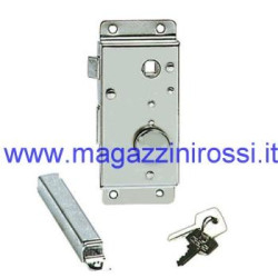 Serratura in ottone cromato per porte con pomolo