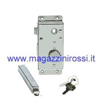 Serratura in ottone cromato per porte con pomolo Serratura in ottone cromato per porte con pomolo