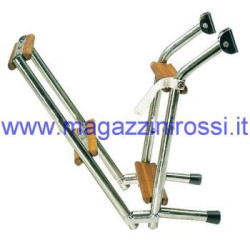 Scaletta di risalita con gradini in Iroko standard tre 