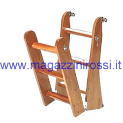 Scaletta di risalita pieghevole in legno di mogano quat