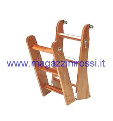 Scaletta di risalita pieghevole in legno di mogano quat Scaletta di risalita pieghevole in legno di mogano quat
