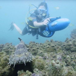 Sea scooter elettrico Yamaha RDS250 subacqueo fino a 30 mt