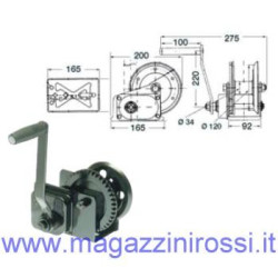 Arganello per alaggio imbarcazioni con frizione