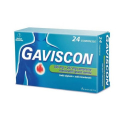 Rb Gaviscon 500mg+267mg Trattamento Sintomatico Del Bruciore Di Stomaco Occasionale Gusto Menta 24 Compresse Masticabili