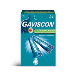 Gaviscon 500+267mg/10ml Sospensione Orale Trattamento Sintomatico Del Bruciore Di Stomaco Occasionale Aroma Menta 24 Bustine