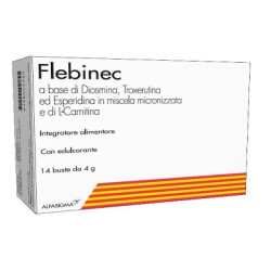 Confezione da 14 bustine di Flebinec integratore per il microcircolo ed il tono venoso.