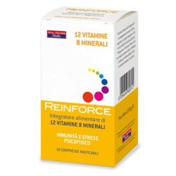 REINFORCE 12 VITAMINE + 8 MINERALI 30 COMPRESSE MASTICABILI