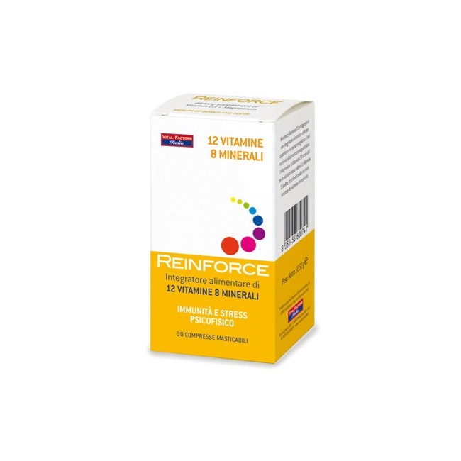 REINFORCE 12 VITAMINE + 8 MINERALI 30 COMPRESSE MASTICABILI REINFORCE 12 VITAMINE + 8 MINERALI 30 COMPRESSE MASTICABILI