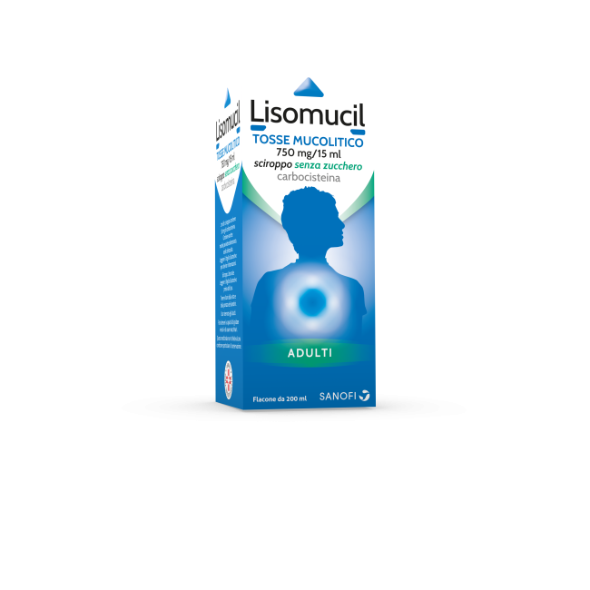 Lisomucil Adulti 750mg/15ml Sciroppo Senza Zucchero 200ml Lisomucil Adulti 750mg/15ml Sciroppo Senza Zucchero 200ml