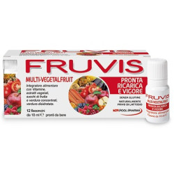 Fruvis Multi-VegetalFruit Ricarica E Vigore Integratore Alimentare 12 Flaconi