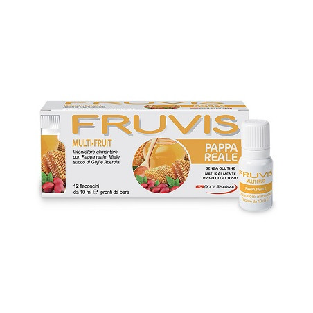 FRUVIS MULTI-FRUIT PAPPA REALE 12 FLACONCINI DA 10 ML