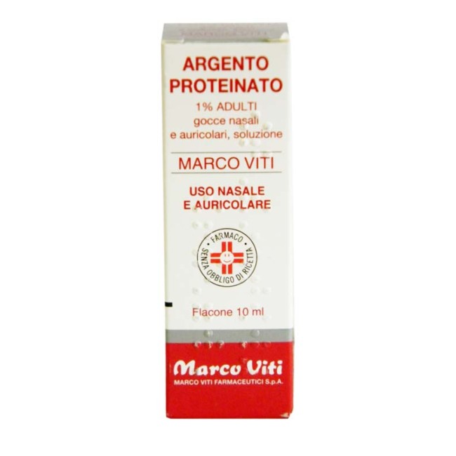 Argento Proteinato Marco Viti1% Gocce Nasali E Auricolari 10ml