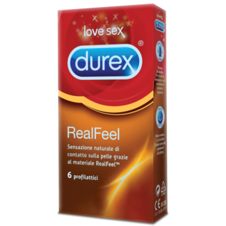 Durex Linea Feeling Contatto RealFeel Confezione con 6 Profilattici