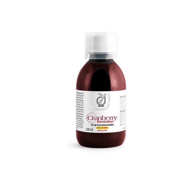 FITOPREPARATORI ITALIANI CRANBERRY RESOLUTION 200 ML FITOPREPARATORI ITALIANI CRANBERRY RESOLUTION 200 ML