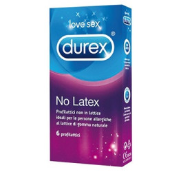 Durex Linea No Latex Forma Classica Senza Lattice Confezione con 6 Profilattici Durex Linea No Latex Forma Classica Senza Lattice Confezione con 6 Profilattici
