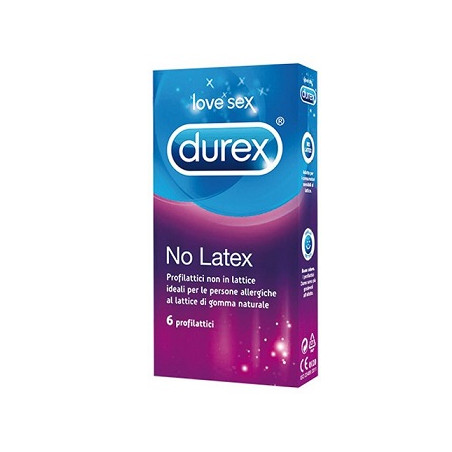 Durex Linea No Latex Forma Classica Senza Lattice Confezione con 6 Profilattici Durex Linea No Latex Forma Classica Senza Lattice Confezione con 6 Profilattici