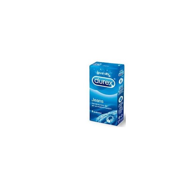 Durex Linea Classic Jeans Vestibilità Easy On Confezione con 6 Profilattici Durex Linea Classic Jeans Vestibilità Easy On Confezione con 6 Profilattici