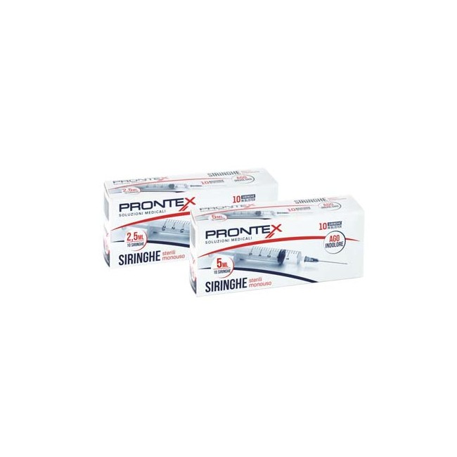 SIRINGA PRONTEX 2,5 ML AGO IND 10 PEZZI SIRINGA PRONTEX 2,5 ML AGO IND 10 PEZZI