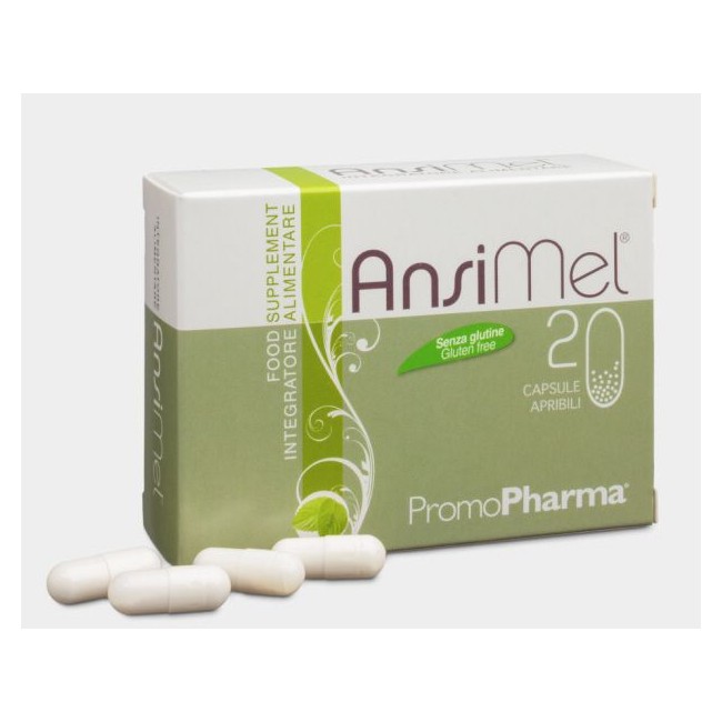 Confezione da 40 capsule di Ansimel integratore per il rilassamento ed il tono dell'umore. Confezione da 40 capsule di Ansimel integratore per il rilassamento ed il tono dell'umore.