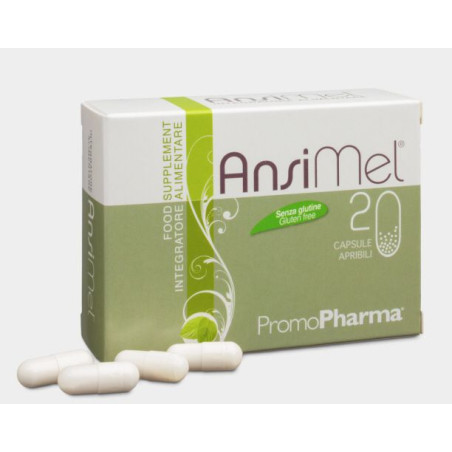 Confezione da 40 capsule di Ansimel integratore per il rilassamento ed il tono dell'umore.