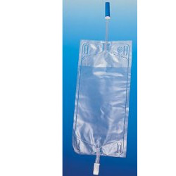 SACCA PER URINA DA GAMBA IN PVC CON TUBO DI SCARICO LUNGHEZZA 35CM PER COLLEGAMENTO AL POLPACCIO CAPACITA' 750ML COMPLETO DI VAL