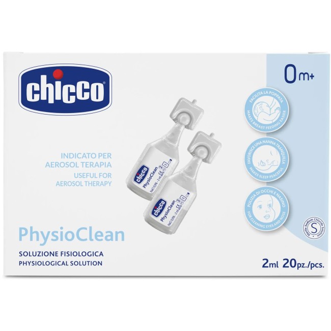 SOLUZIONE FISIOLOGICA PER AEROSOL CHICCO PHYSIOCLEAN 20 X 2 ML SOLUZIONE FISIOLOGICA PER AEROSOL CHICCO PHYSIOCLEAN 20 X 2 ML