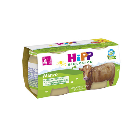 HIPP BIO HIPP BIO OMOGENEIZZATO MANZO 2X80 G HIPP BIO HIPP BIO OMOGENEIZZATO MANZO 2X80 G