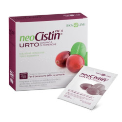 Confezione da 6 bustine di Bios Line PAC-A urto per il benessere delle vie urinarie.