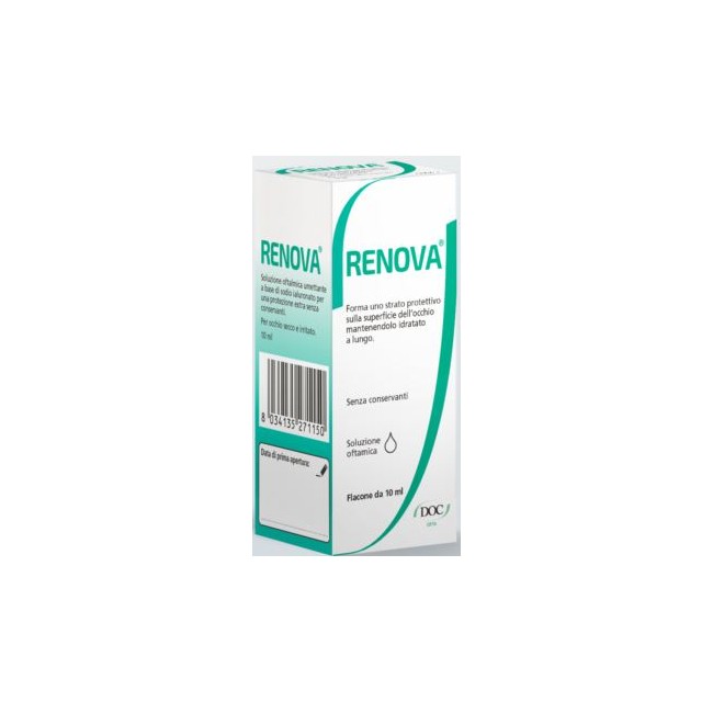 RENOVA COLLIRIO SOSTITUTO LACRIMALE A BASE DI ACIDO IALURONICO 0,4% FLACONE DA 10 ML SENZA CONSERVANTI