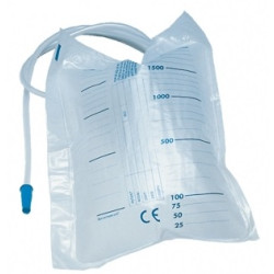 SACCA PER URINA SENZA SCARICO CAPACITA' 2LITRI CON TUBO LUNGHEZZA 130CM 1 PEZZO