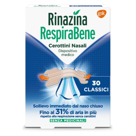 RINAZINA RESPIRABENE CEROTTI NASALI CLASSICI CARTON 30 PEZZI RINAZINA RESPIRABENE CEROTTI NASALI CLASSICI CARTON 30 PEZZI
