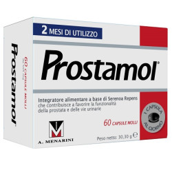 Confezione risparmio da 60 capsule di Prostamol integratore per il benessere della prostata.