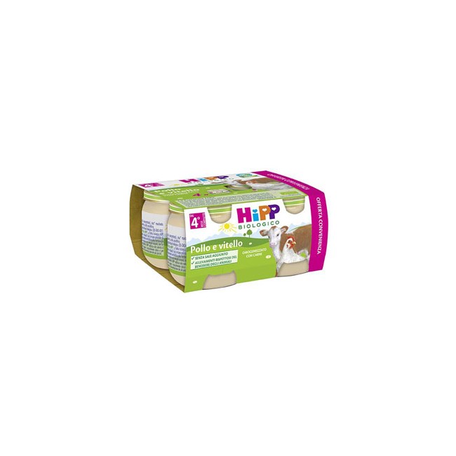 HIPP BIO HIPP BIO OMOGENEIZZATO POLLO VITELLO 4X80 G HIPP BIO HIPP BIO OMOGENEIZZATO POLLO VITELLO 4X80 G