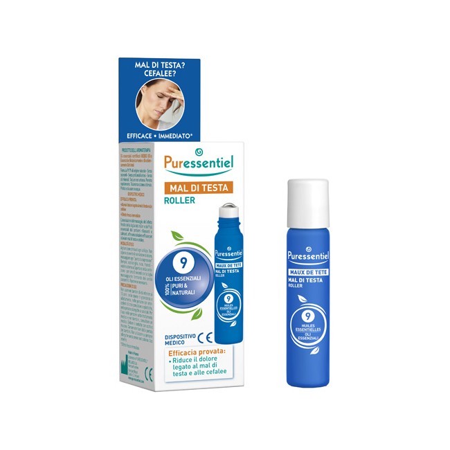 PURESSENTIEL ROLLER MAL DI TESTA AI 9 OLI ESSENZIALI 5 ML PURESSENTIEL ROLLER MAL DI TESTA AI 9 OLI ESSENZIALI 5 ML