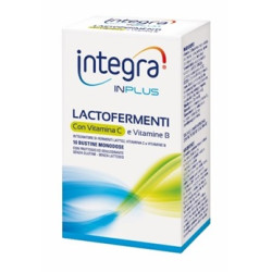 INTEGRA INPLUS LACTOFERMENTI CON VITAMINA C E VITAMINA B 10 BUSTINE MONODOSE DA 2,5 G