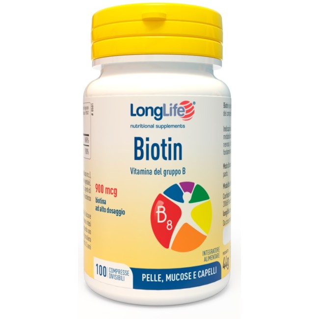 LONGLIFE BIOTIN 900 MCG 100 COMPRESSE LONGLIFE BIOTIN 900 MCG 100 COMPRESSE