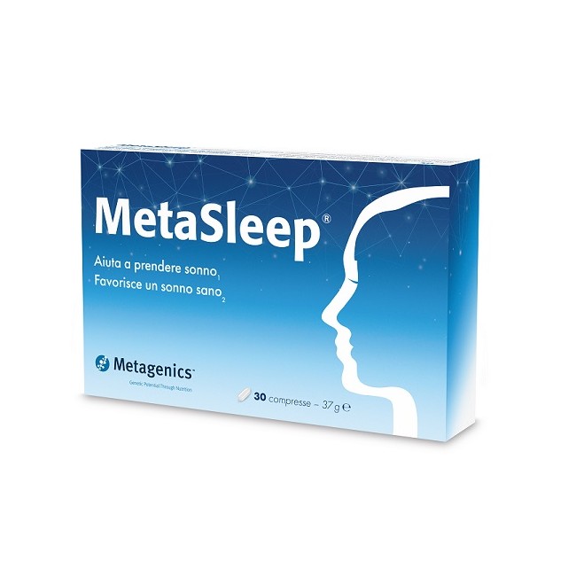 Confezione da 30 compresse di Metagenics Metasleep Integratore con melatonina per dormire bene Confezione da 30 compresse di Metagenics Metasleep Integratore con melatonina per dormire bene
