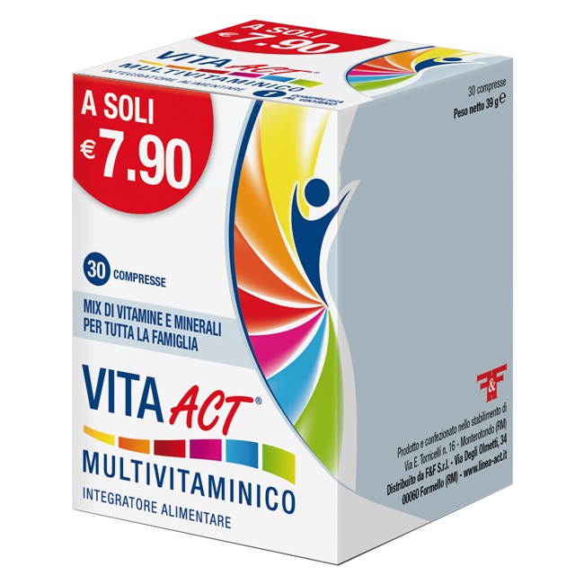 F&f srl Vita Act Mutlivitaminico 30 Compresse F&f srl Vita Act Mutlivitaminico 30 Compresse