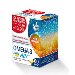 F&F Srl Omega 3 Act Integratore Alimentare di EPA e DHA 60 perle