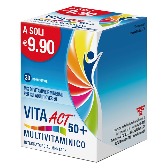 F&f srl Vita Act 50+ Multivitaminico 30 Compresse F&f srl Vita Act 50+ Multivitaminico 30 Compresse