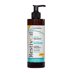 Confezione da 400 ml di Restivoil Extra Delicato shampoo per cute sensibile