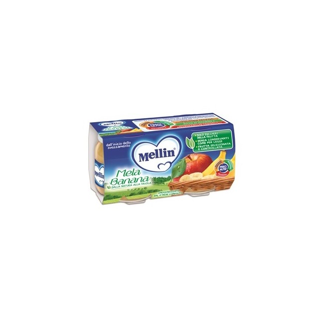 MELLIN OMOGENEIZZATO MELA BANANA 100 G 2 PEZZI MELLIN OMOGENEIZZATO MELA BANANA 100 G 2 PEZZI