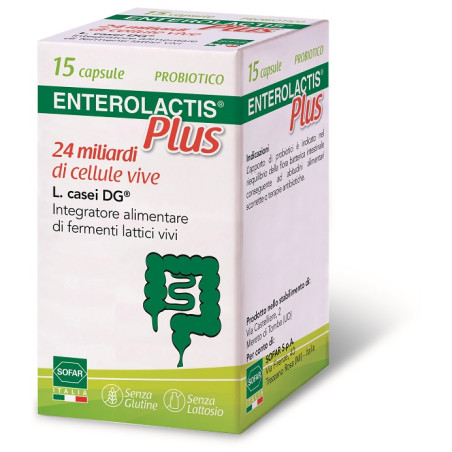 ENTEROLACTIS PLUS 15 CAPSULE 24 MILIARDI DI CELLULE VIVE ENTEROLACTIS PLUS 15 CAPSULE 24 MILIARDI DI CELLULE VIVE