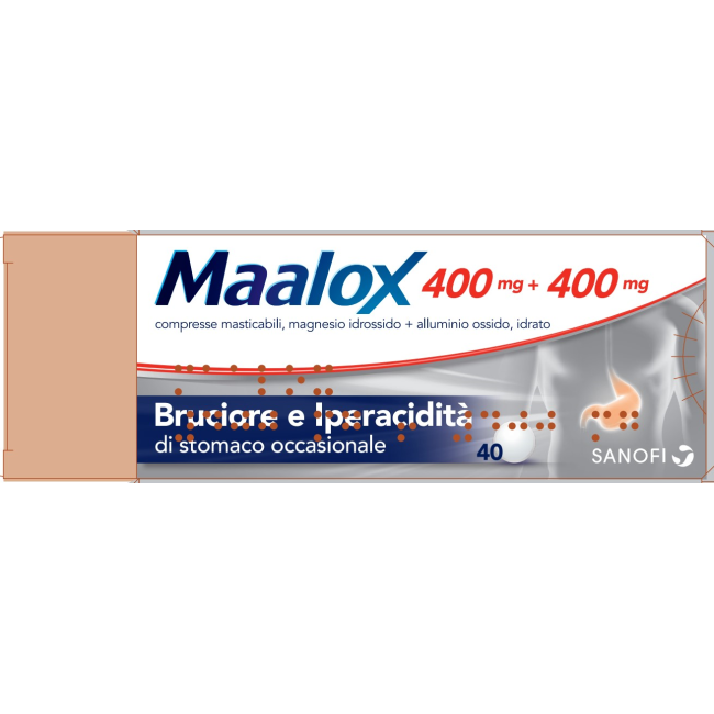 MAALOX*40CPR MAST 400MG+400MG MAALOX*40CPR MAST 400MG+400MG