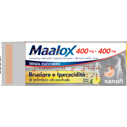 Maalox 400 mg + 400 mg 30 Compresse Masticabili Senza Zucchero Maalox 400 mg + 400 mg 30 Compresse Masticabili Senza Zucchero