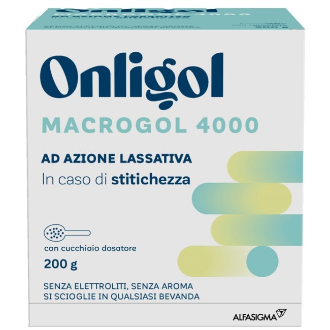 ONLIGOL MACROGOL 4000 200 G CON CUCCHIAINO DOSATORE SENZA ZUCCHERO ONLIGOL MACROGOL 4000 200 G CON CUCCHIAINO DOSATORE SENZA ZUCCHERO